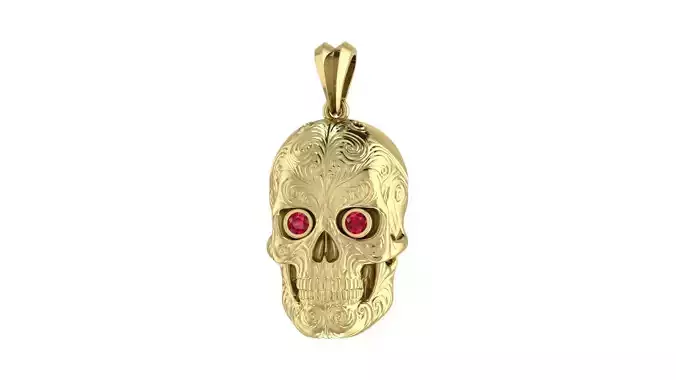 Ornament Skull Pendant