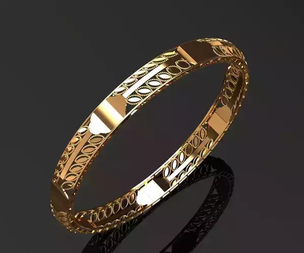 1265 Panel-Link Lattice Bangle 8gm