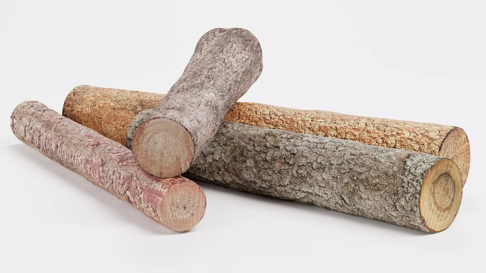 -Tree Logs V6- Low-poly 3D model_5