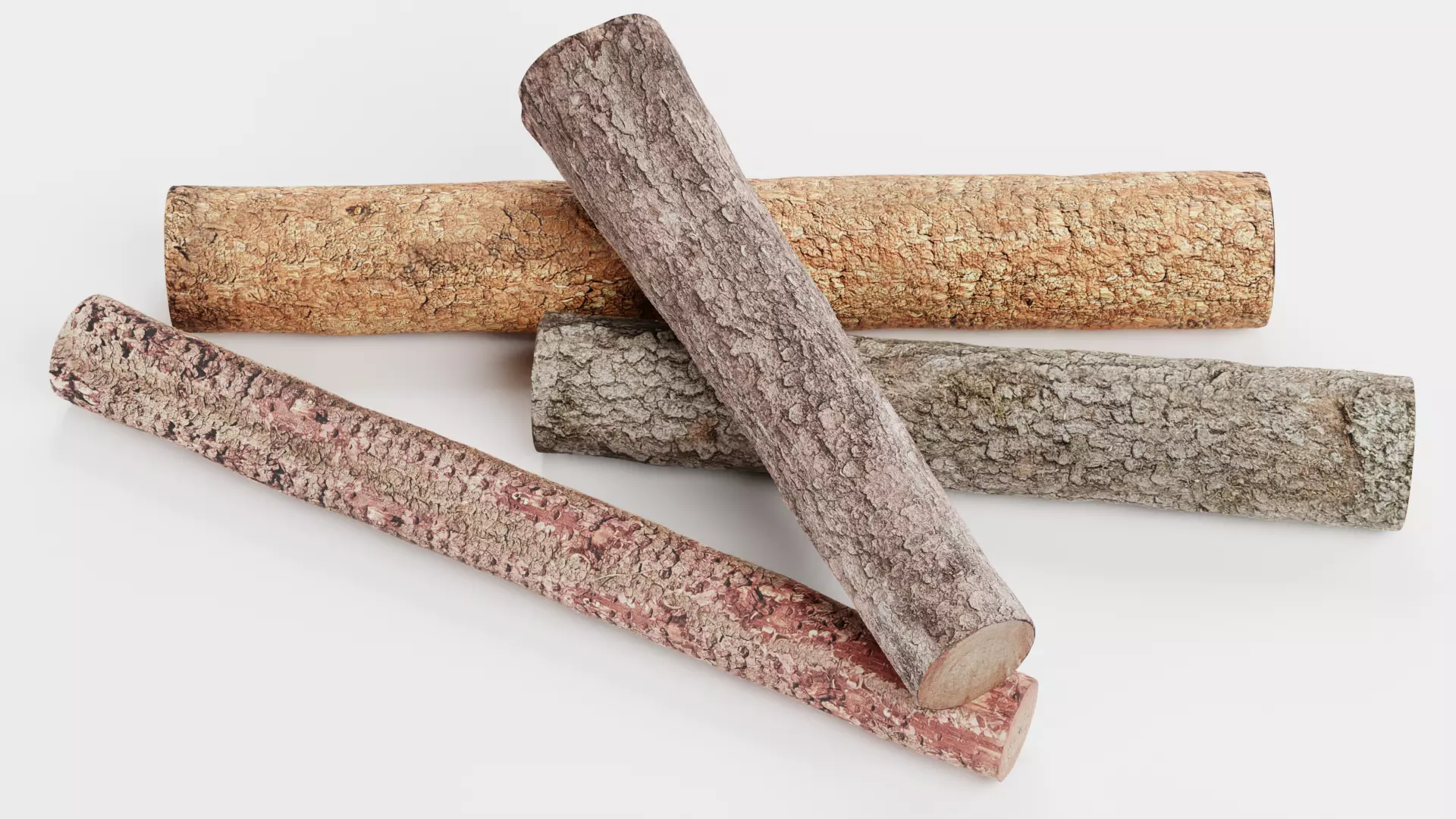 -Tree Logs V6- Low-poly 3D model_6