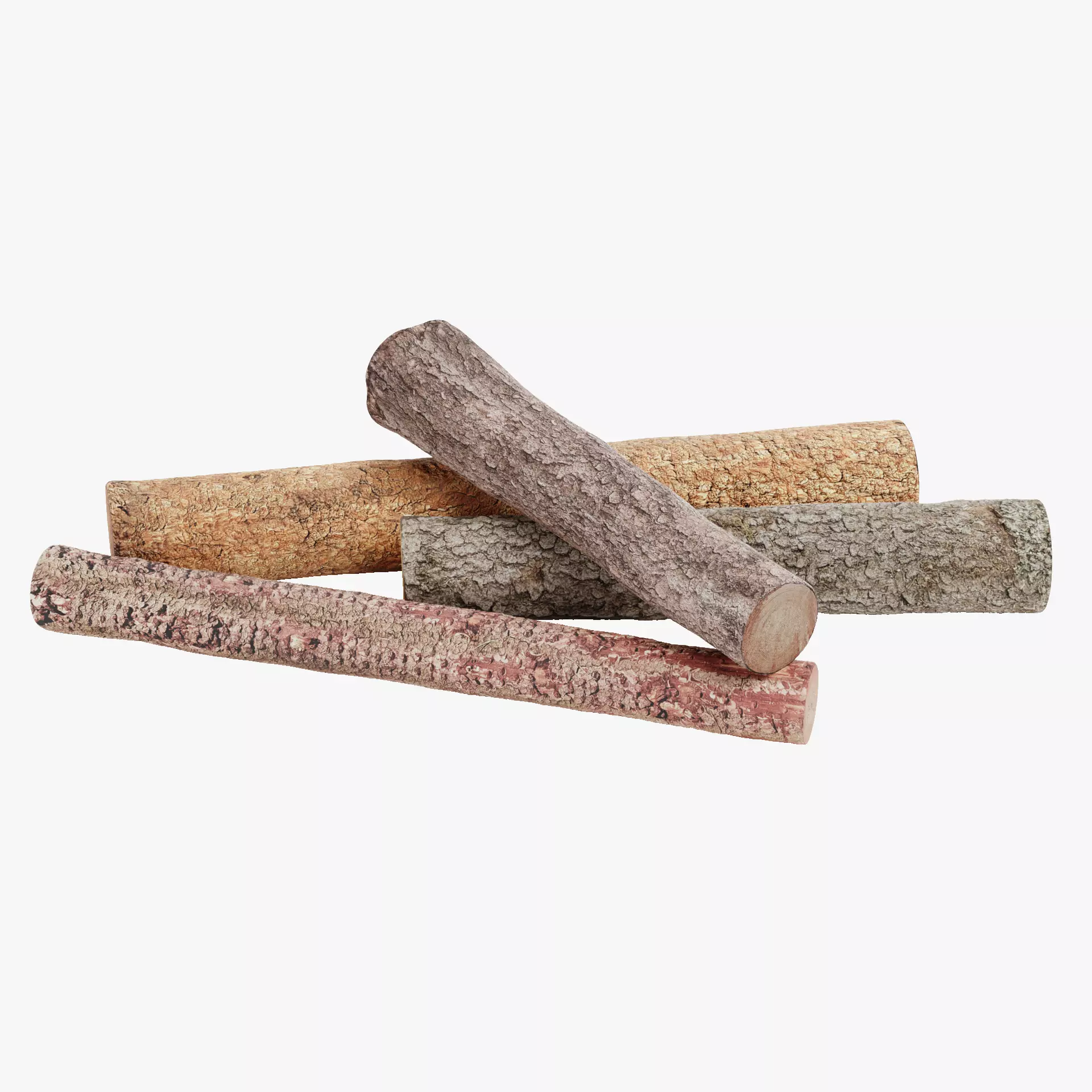 -Tree Logs V6- Low-poly 3D model_12