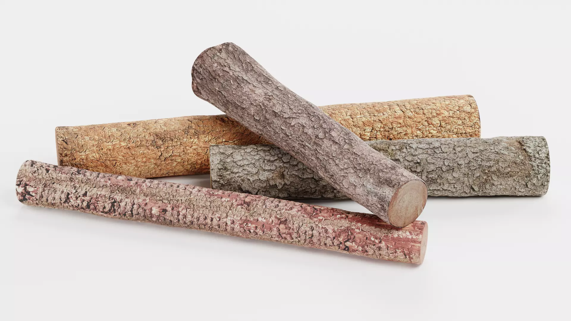 -Tree Logs V6- Low-poly 3D model_0