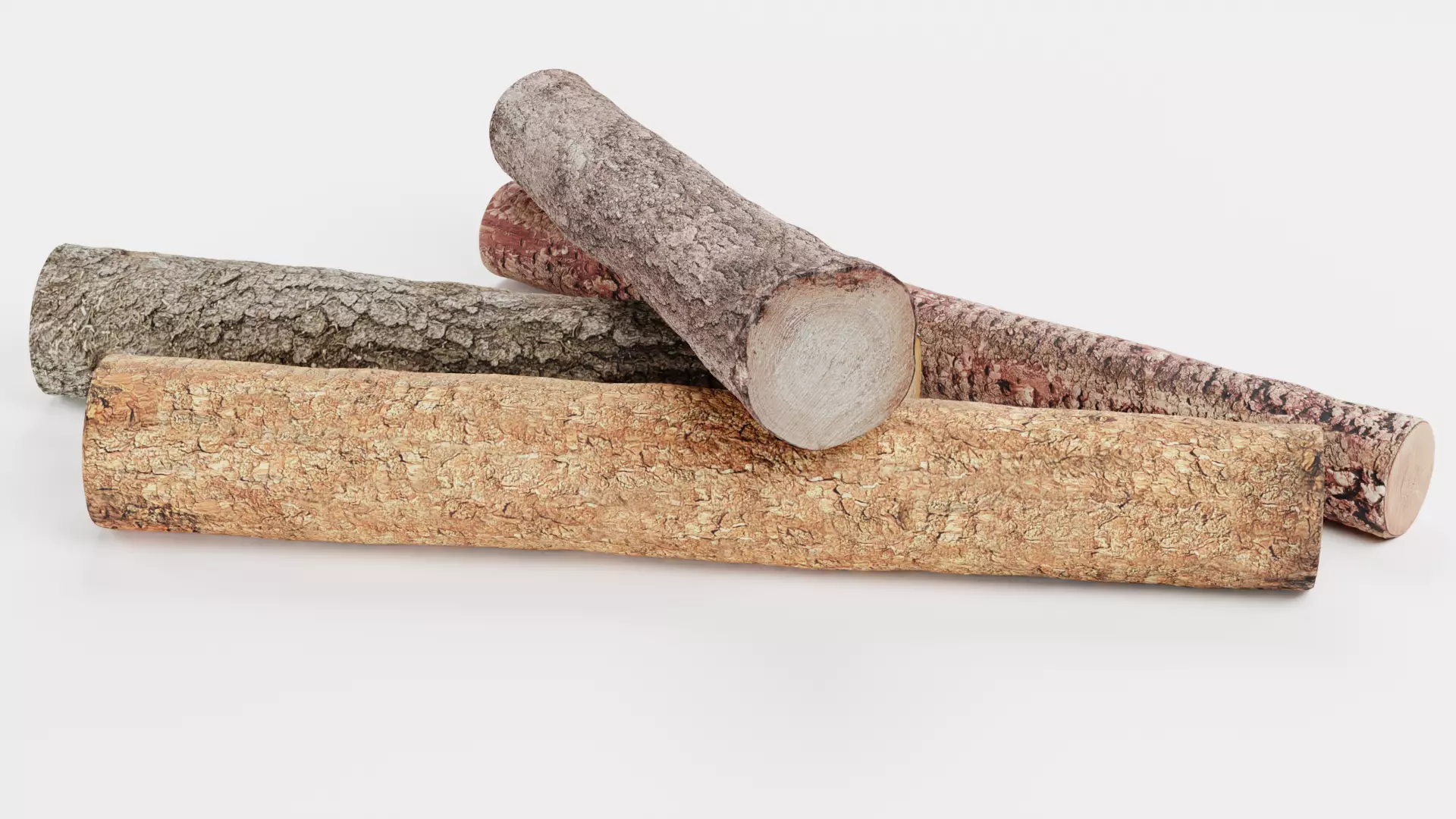 -Tree Logs V6- Low-poly 3D model_3