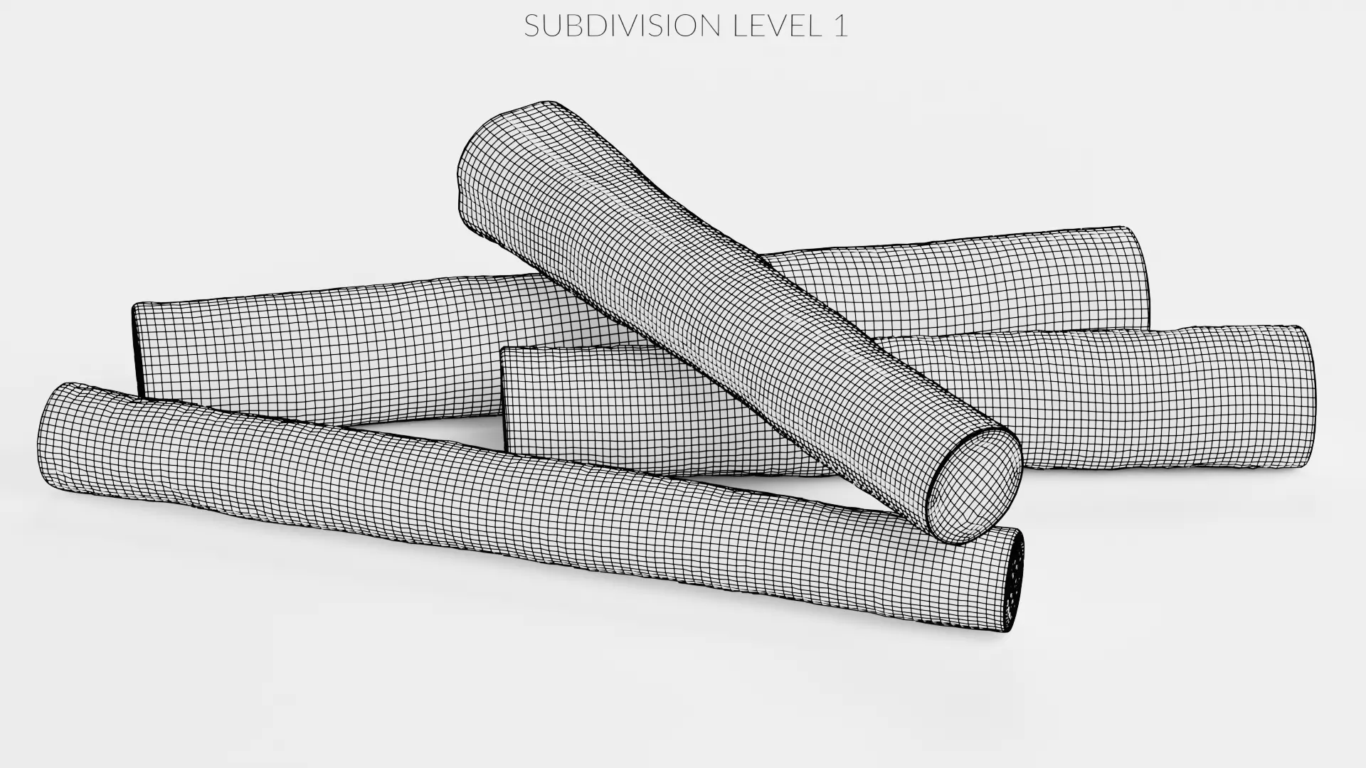 -Tree Logs V6- Low-poly 3D model_9