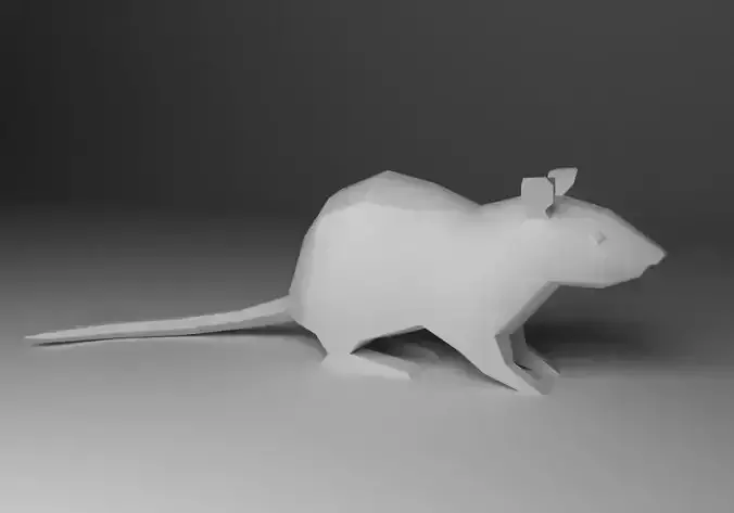 Rat low-poly Low-poly 3D model