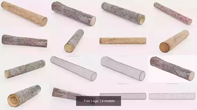 -Tree Logs- 3D Model Collection
