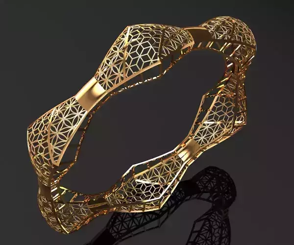 1266 Articulated Bow-Tie Bangle 10gm