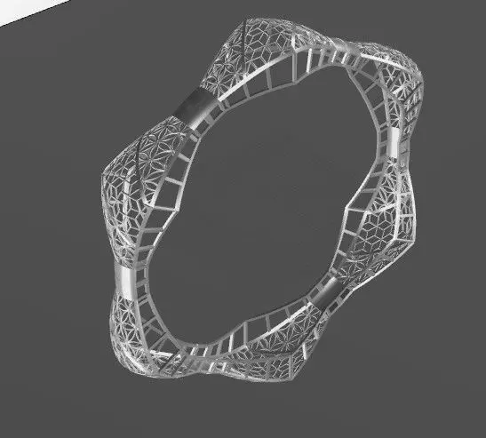 1266 Articulated Bow-Tie Bangle 10gm 3D print model_4