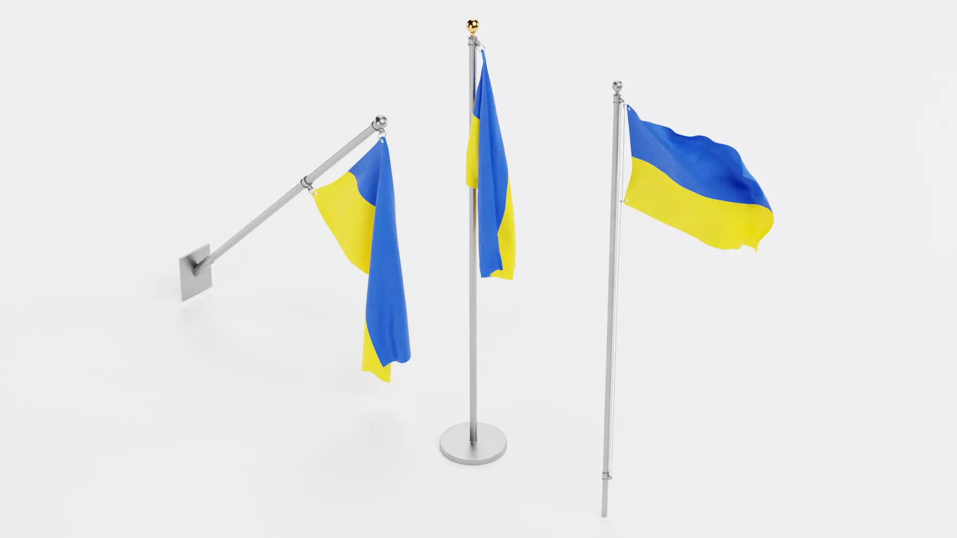 -Ukraine Flags- 3D model_4