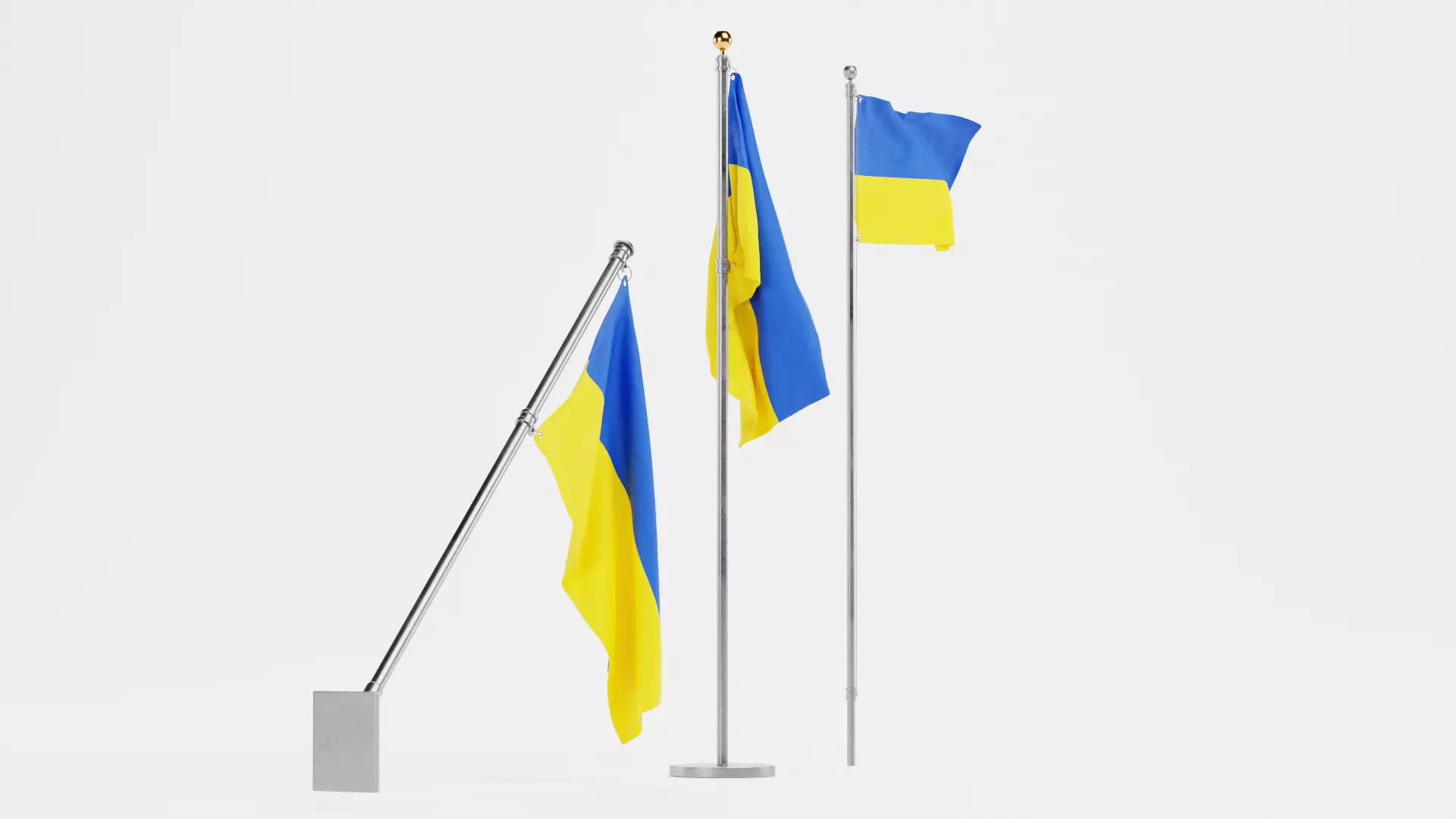 -Ukraine Flags- 3D model_1