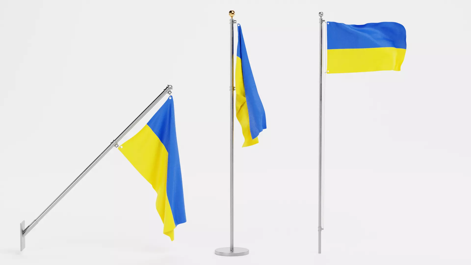 -Ukraine Flags- 3D model_0