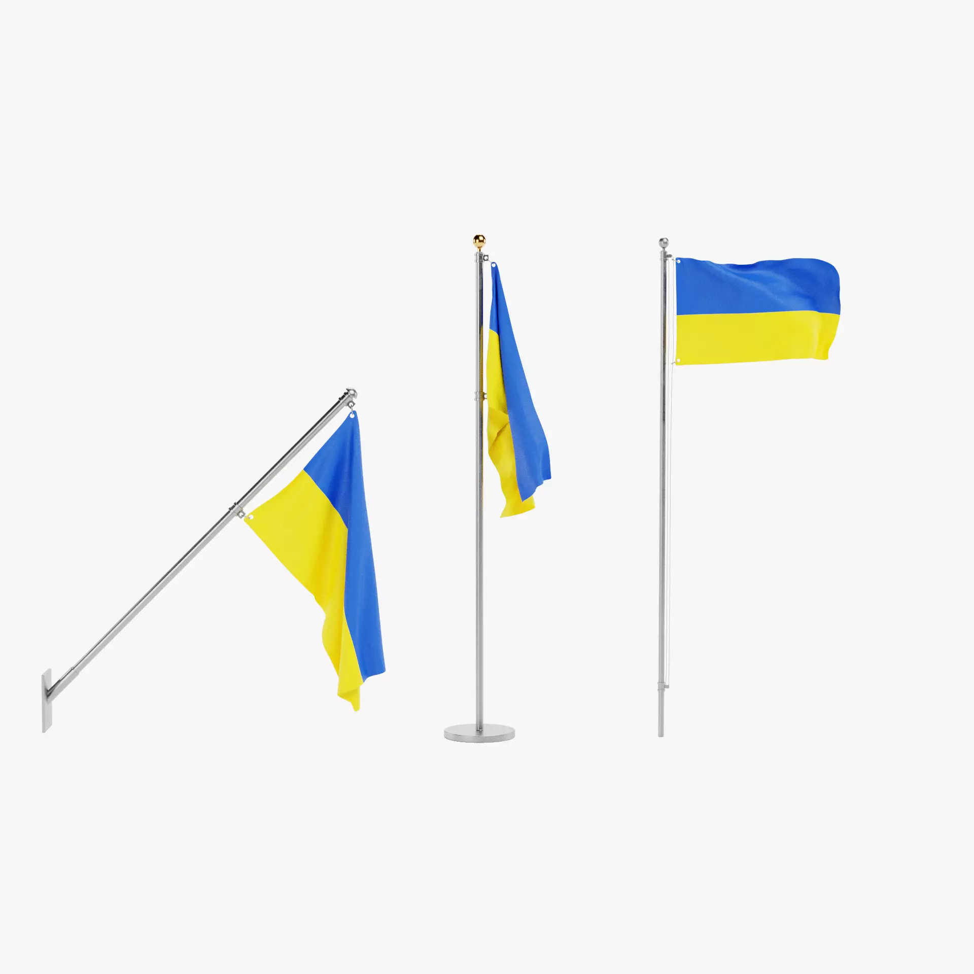 -Ukraine Flags- 3D model_16