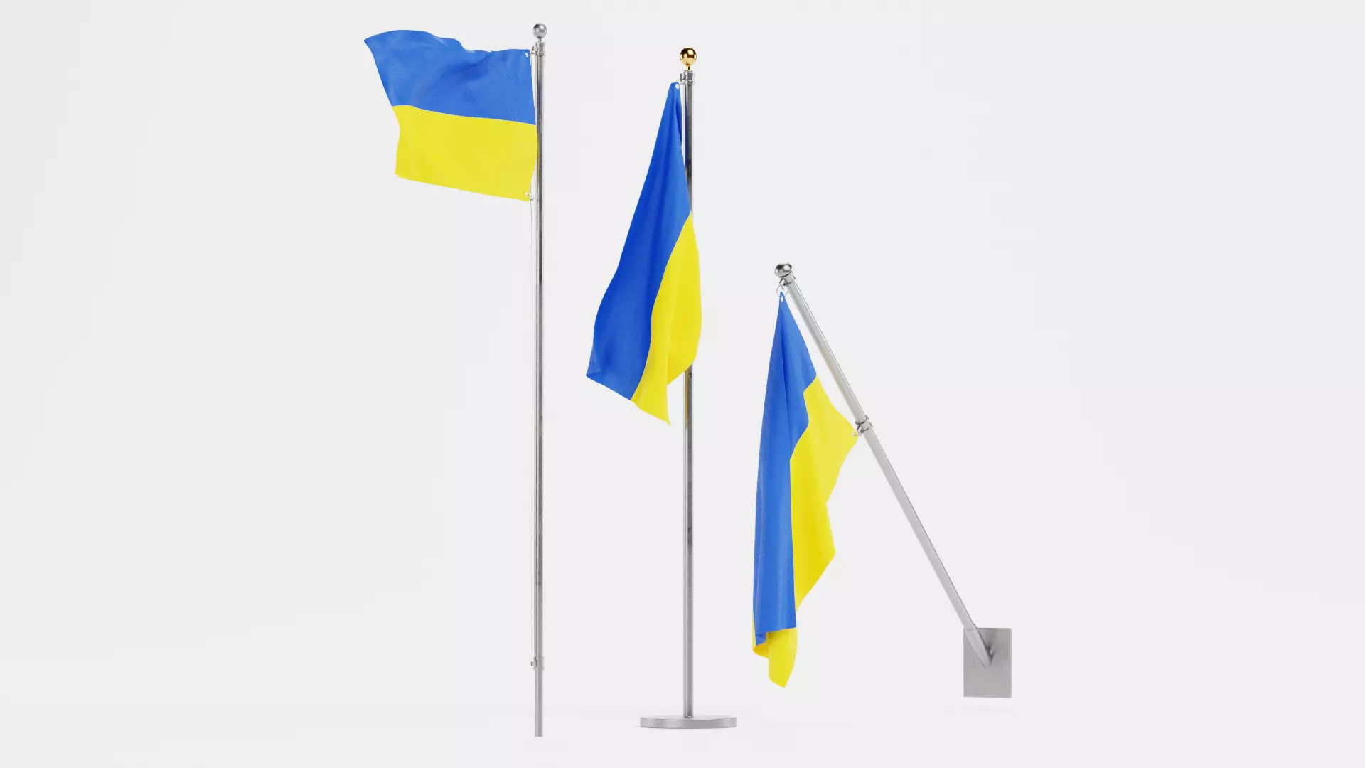 -Ukraine Flags- 3D model_3