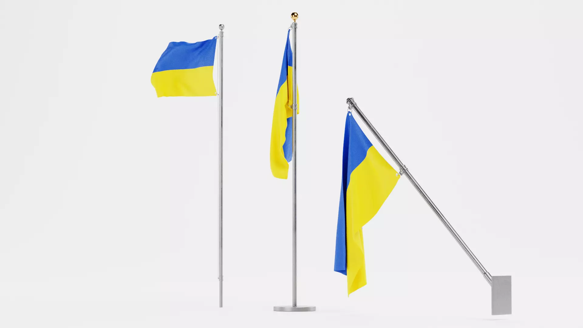 -Ukraine Flags- 3D model_2