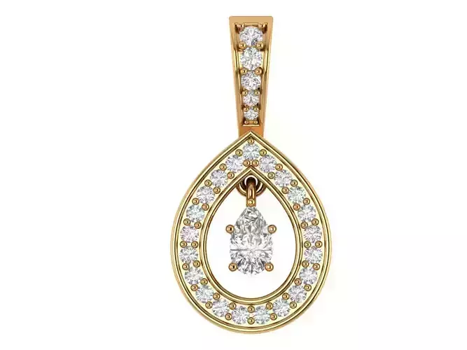 Pear Diamond Pendant