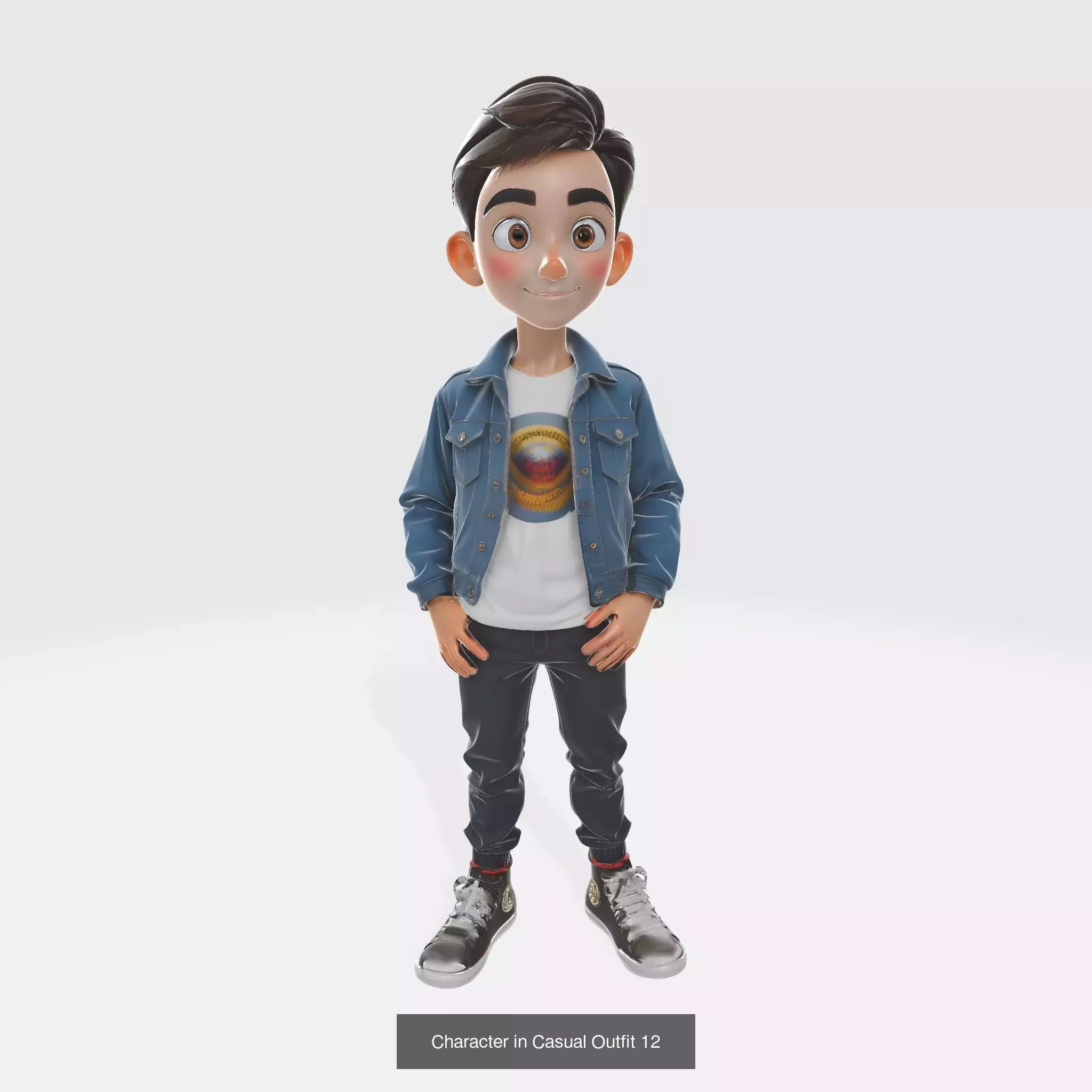 15 in 1 Character in Casual Outfit Bundle 3D Model Collection_14