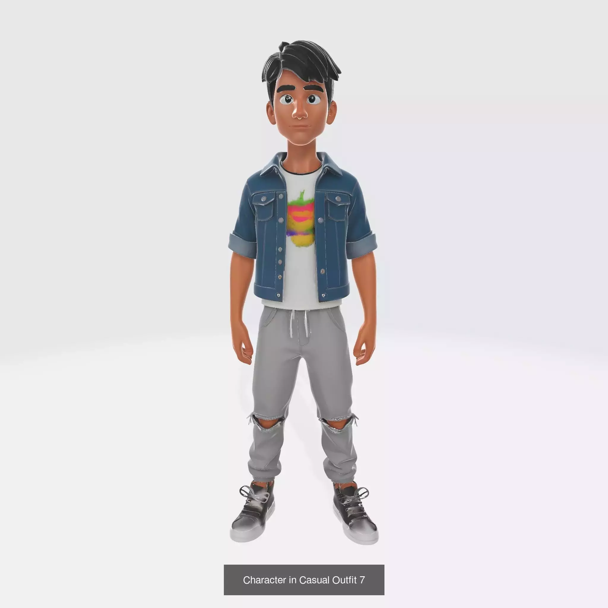 15 in 1 Character in Casual Outfit Bundle 3D Model Collection_8