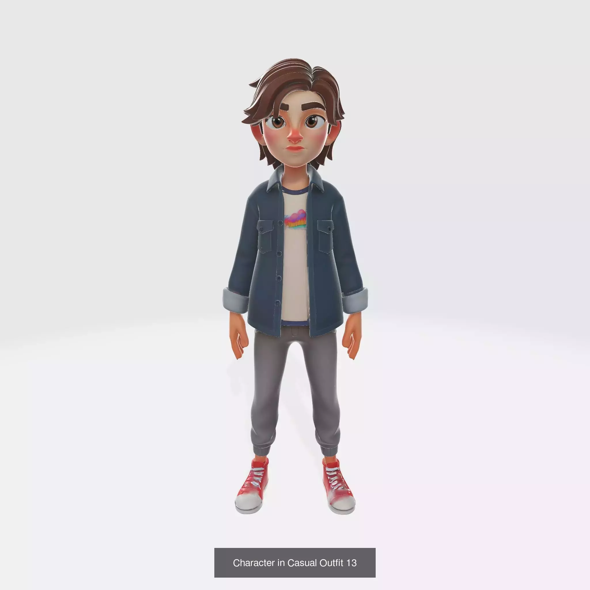 15 in 1 Character in Casual Outfit Bundle 3D Model Collection_13