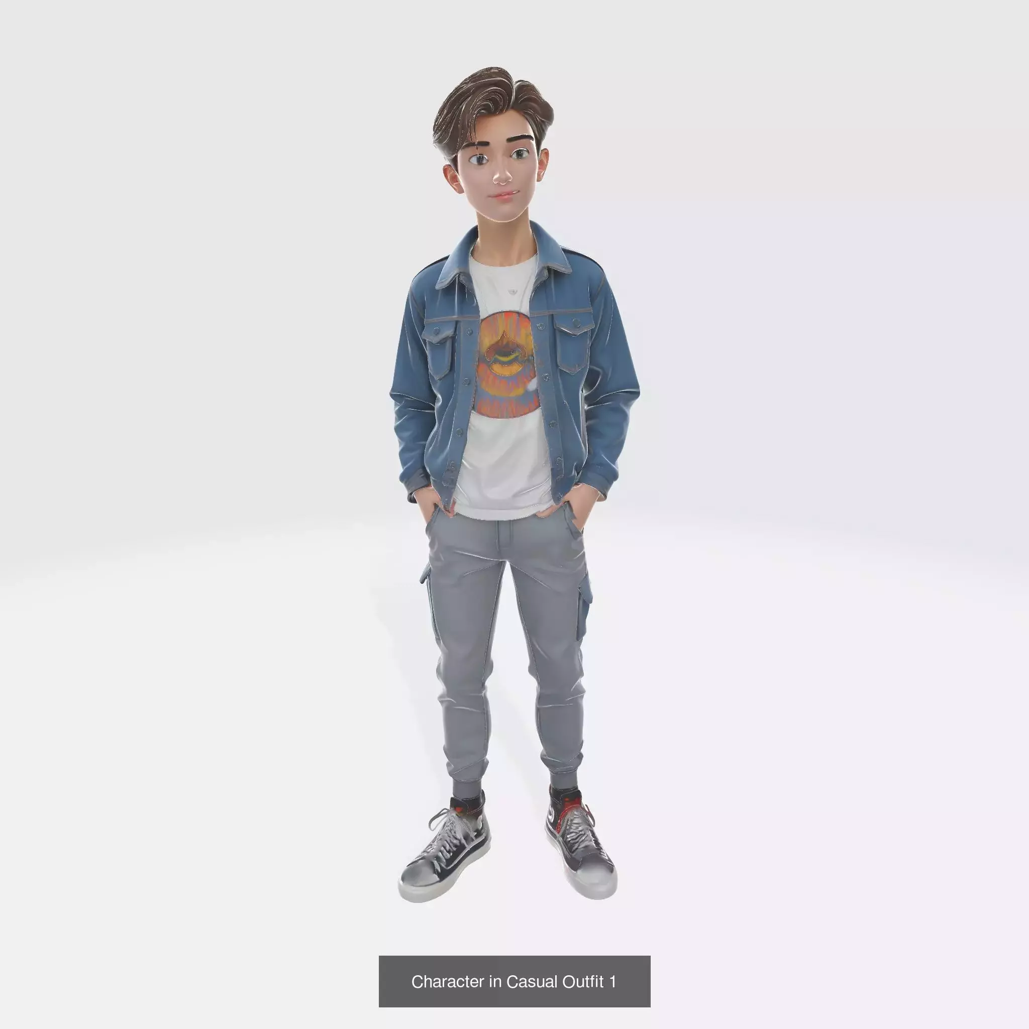 15 in 1 Character in Casual Outfit Bundle 3D Model Collection_5