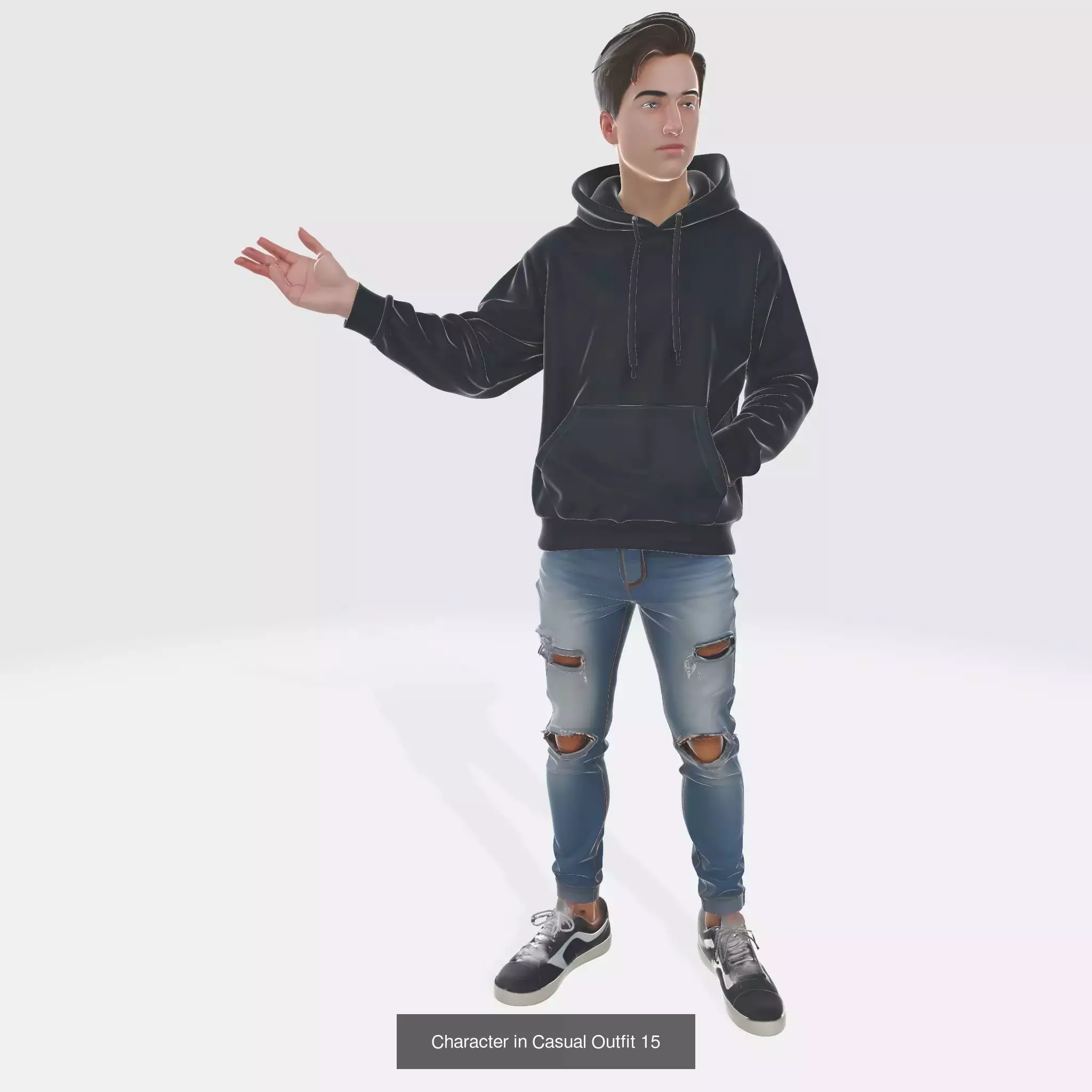 15 in 1 Character in Casual Outfit Bundle 3D Model Collection_11