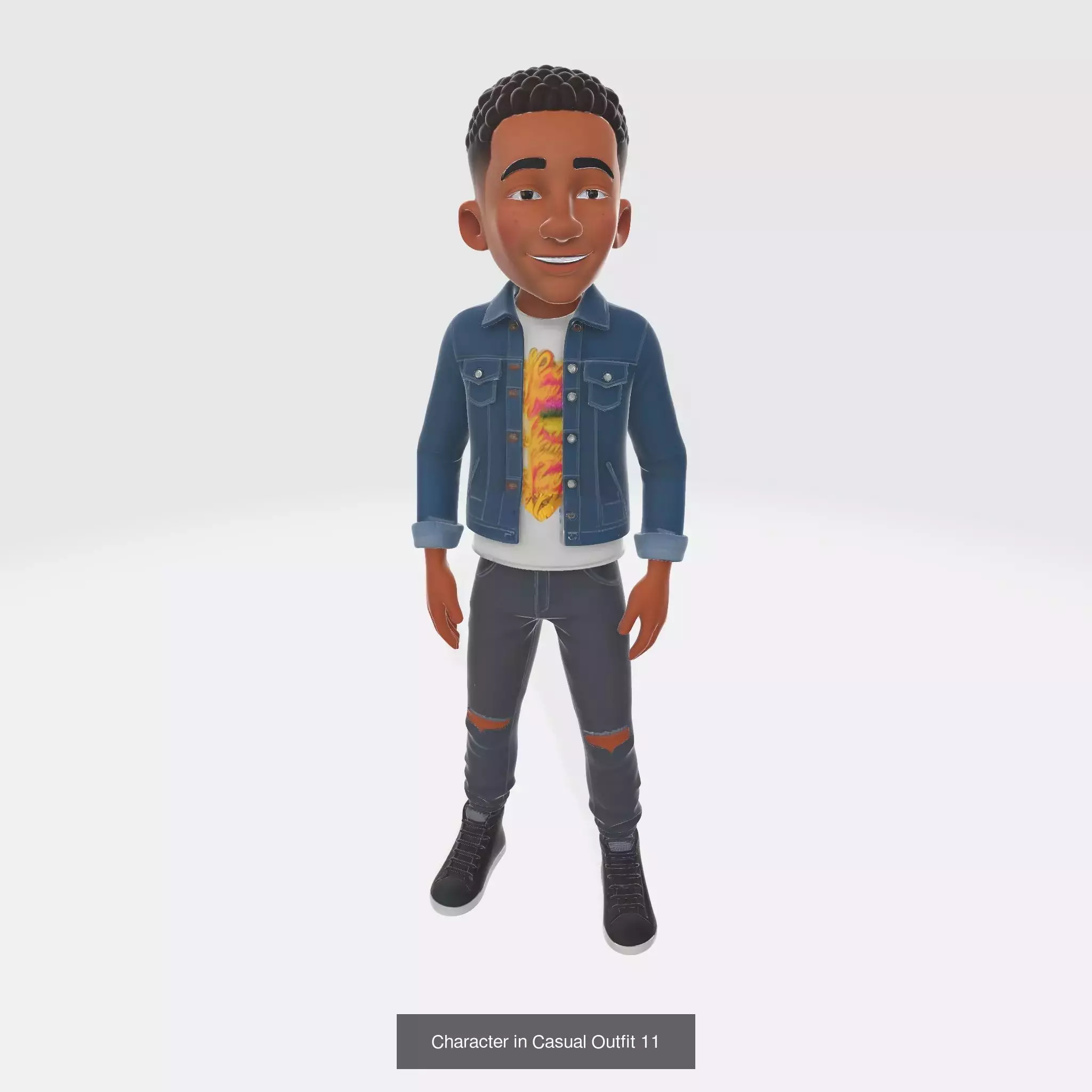 15 in 1 Character in Casual Outfit Bundle 3D Model Collection_15