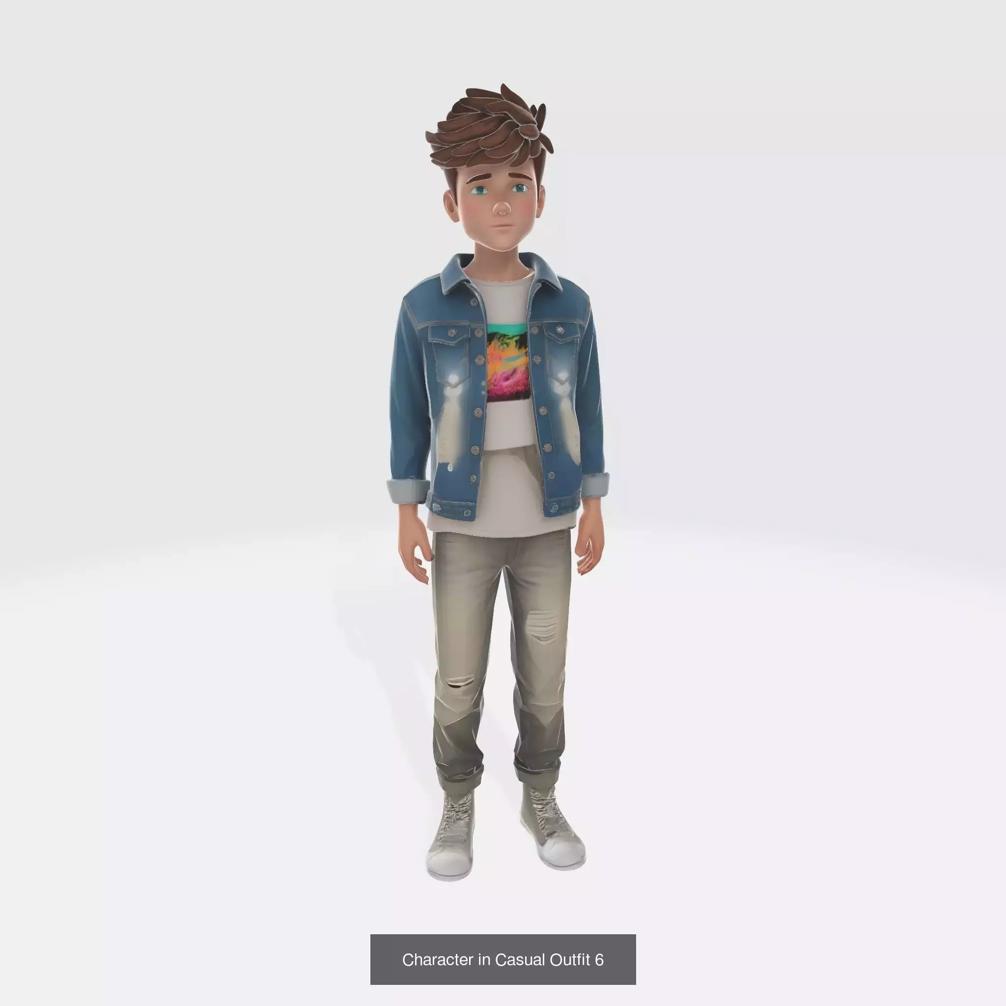 15 in 1 Character in Casual Outfit Bundle 3D Model Collection_9