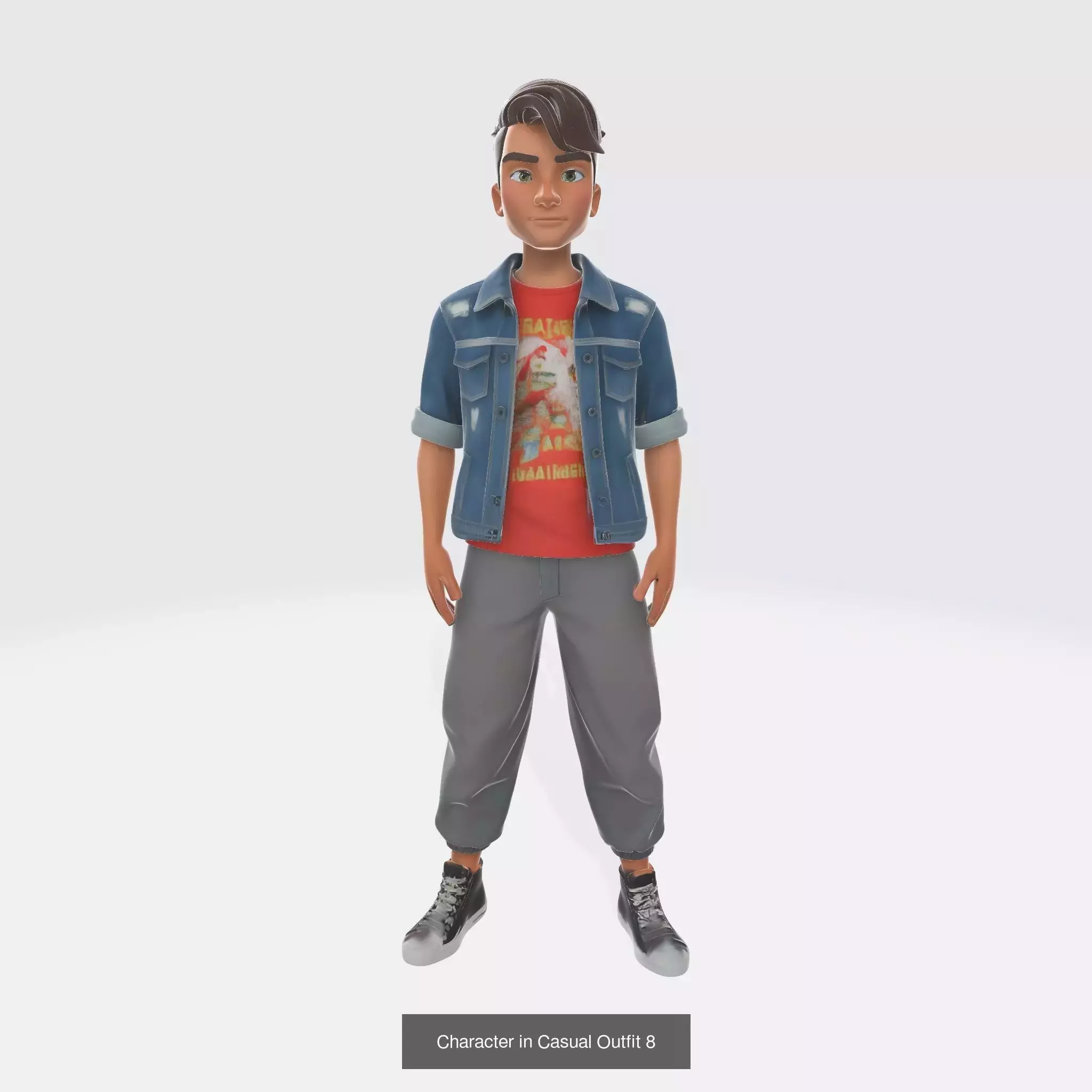 15 in 1 Character in Casual Outfit Bundle 3D Model Collection_7