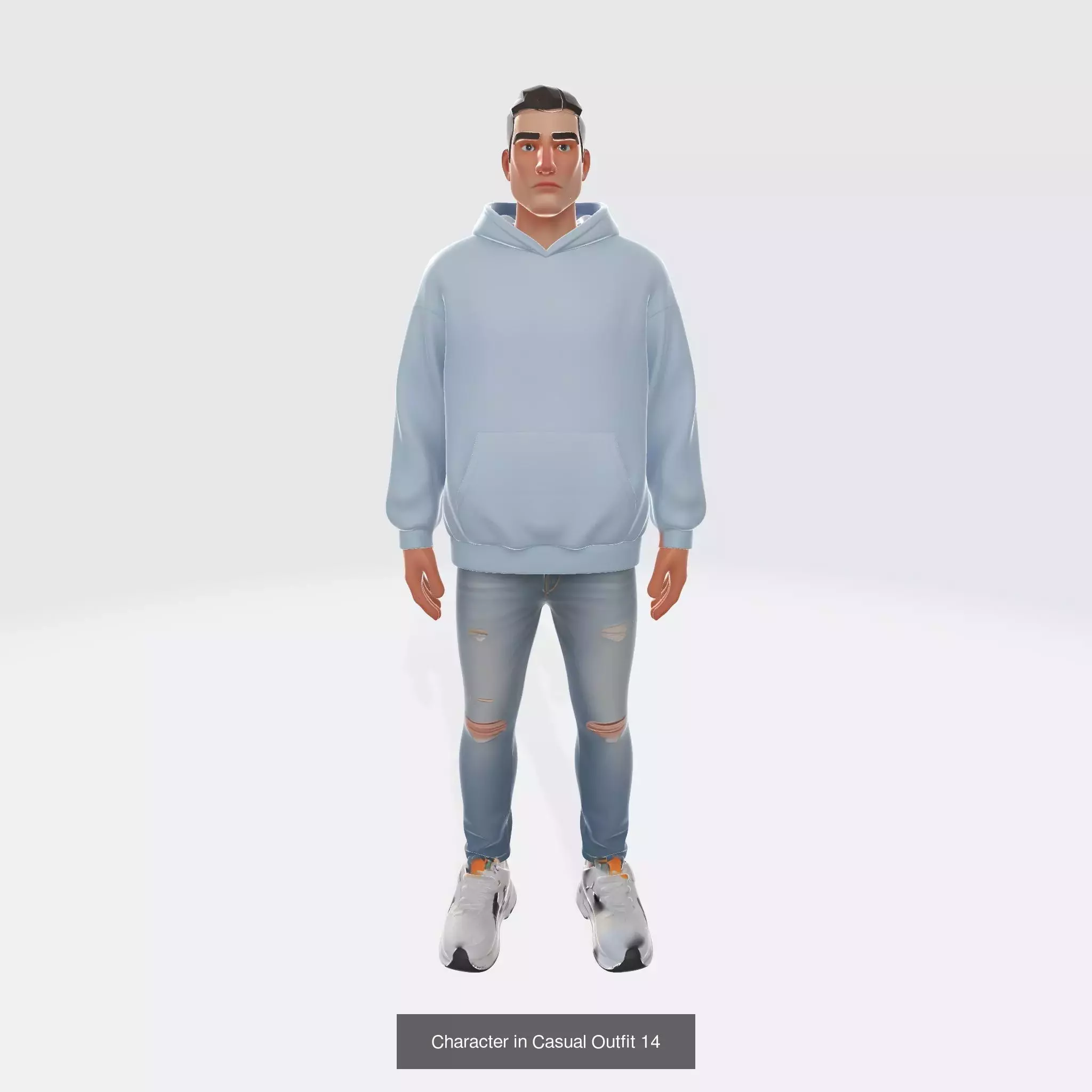 15 in 1 Character in Casual Outfit Bundle 3D Model Collection_12