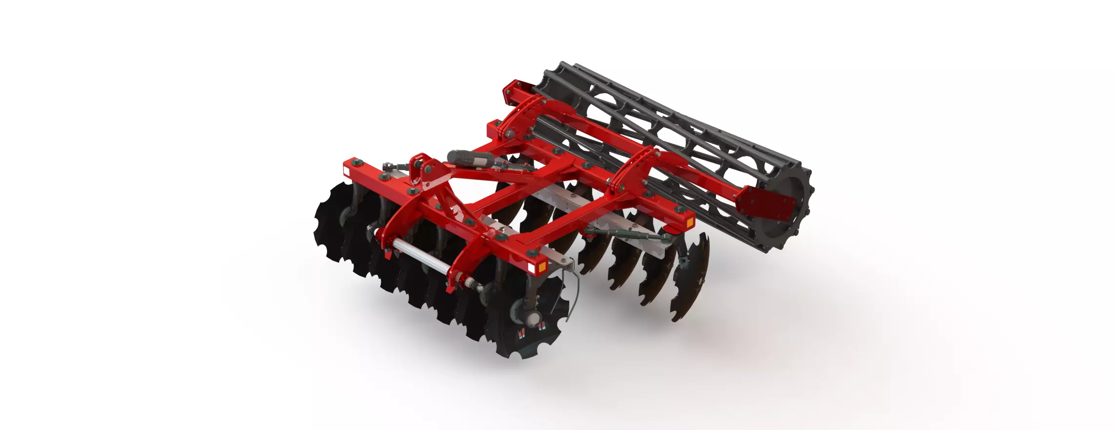 WG 0007 - Complete range of 4 mounted heavy disc harrow  3D model_0