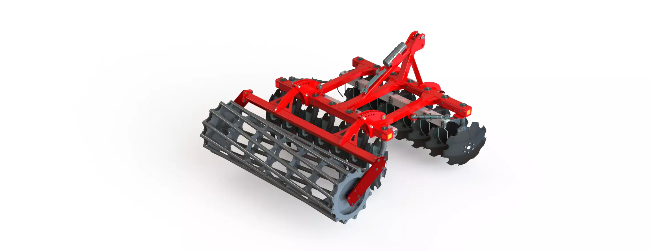 WG 0007 - Complete range of 4 mounted heavy disc harrow  3D model_3