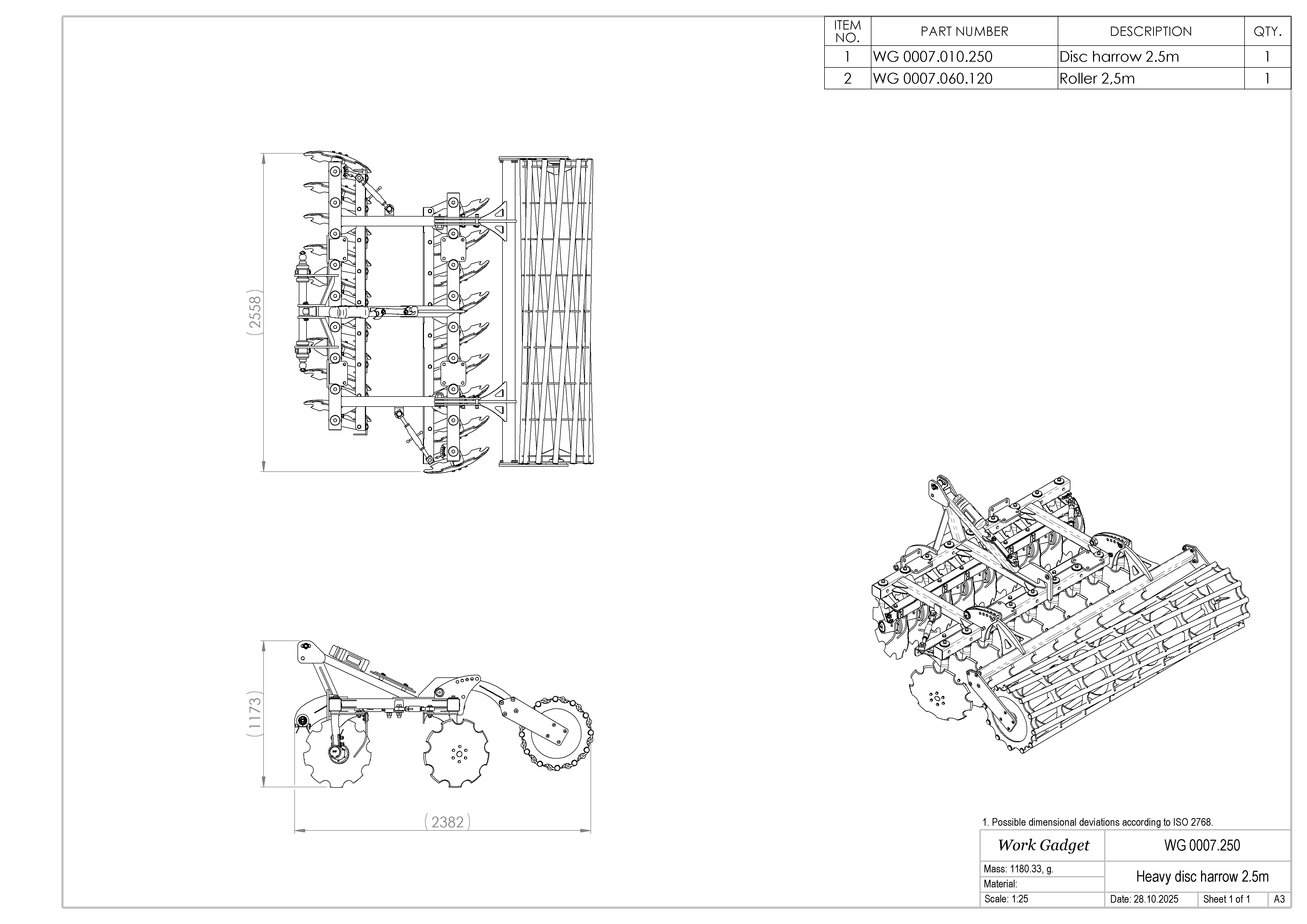 WG 0007 - Complete range of 4 mounted heavy disc harrow  3D model_10