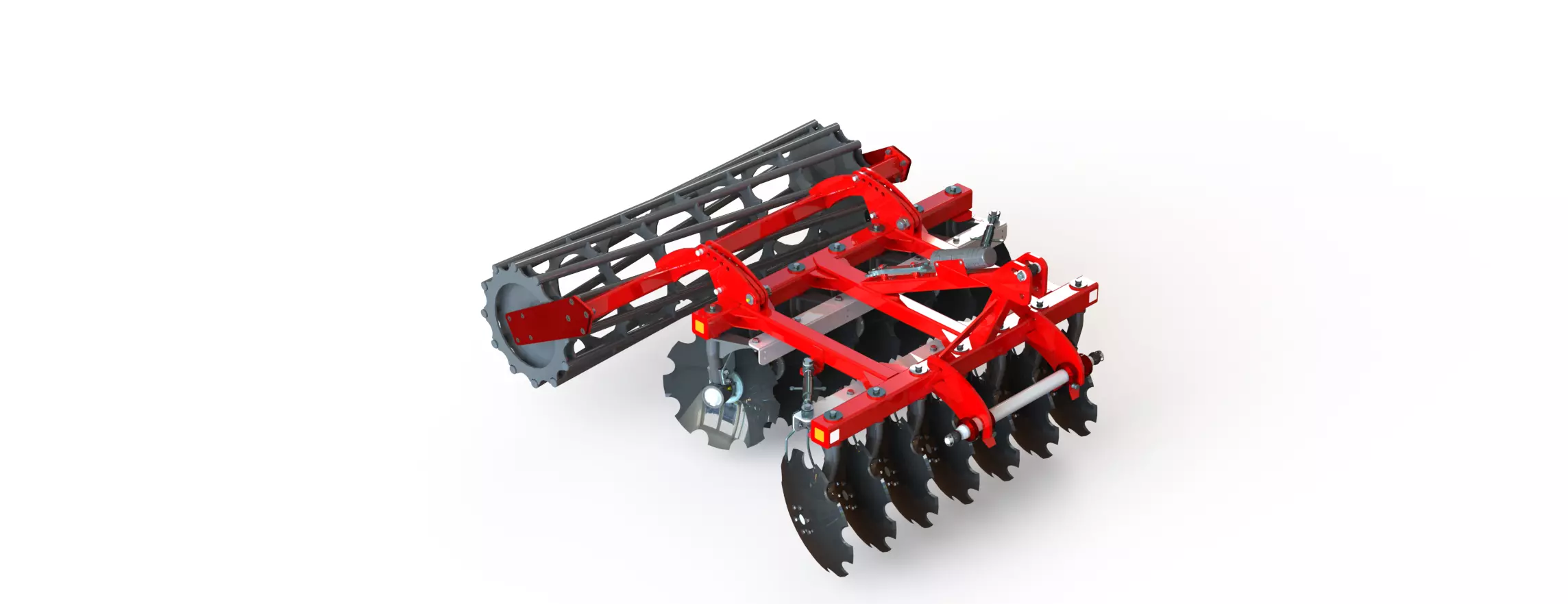 WG 0007 - Complete range of 4 mounted heavy disc harrow  3D model_4