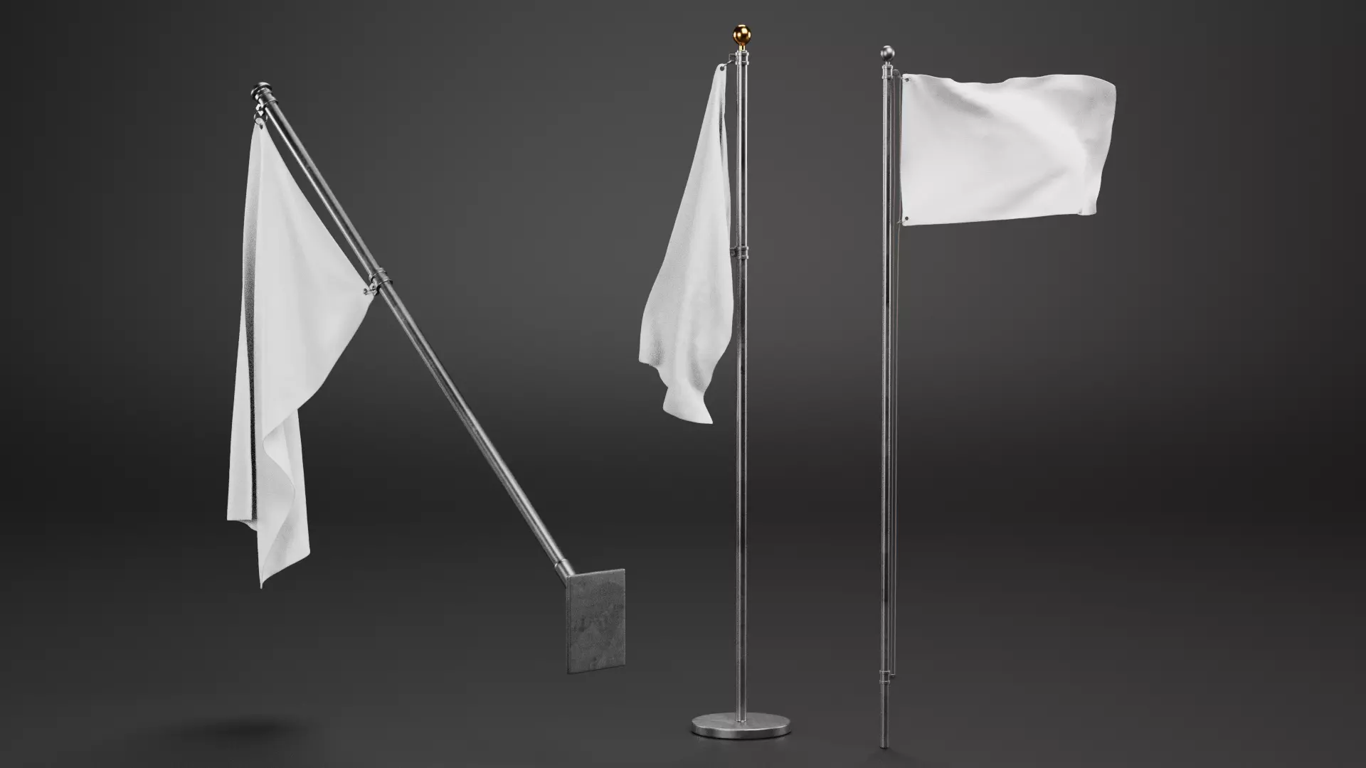 -White Flags- 3D model_2
