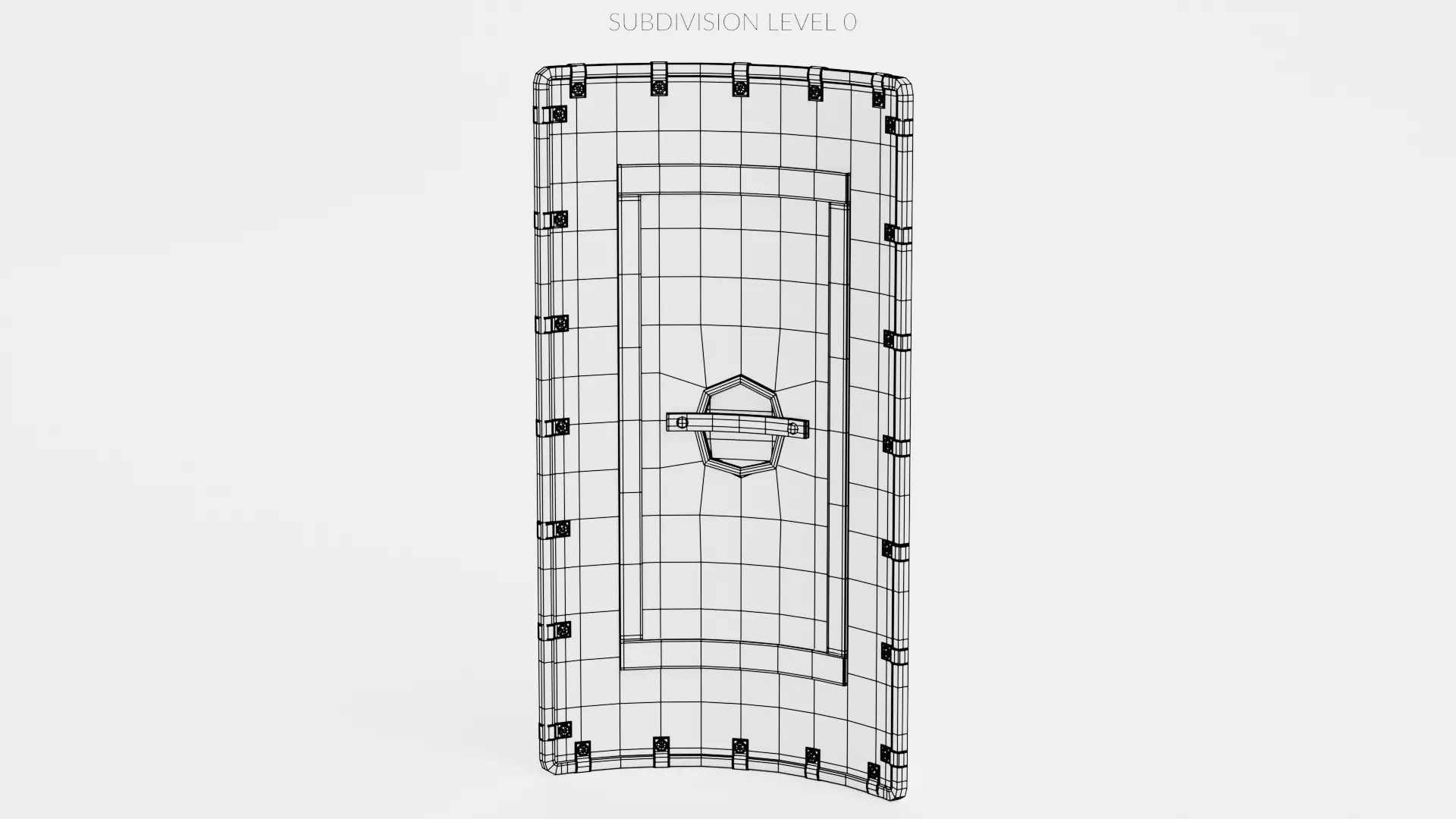 -Wooden Shield- 3D model_10