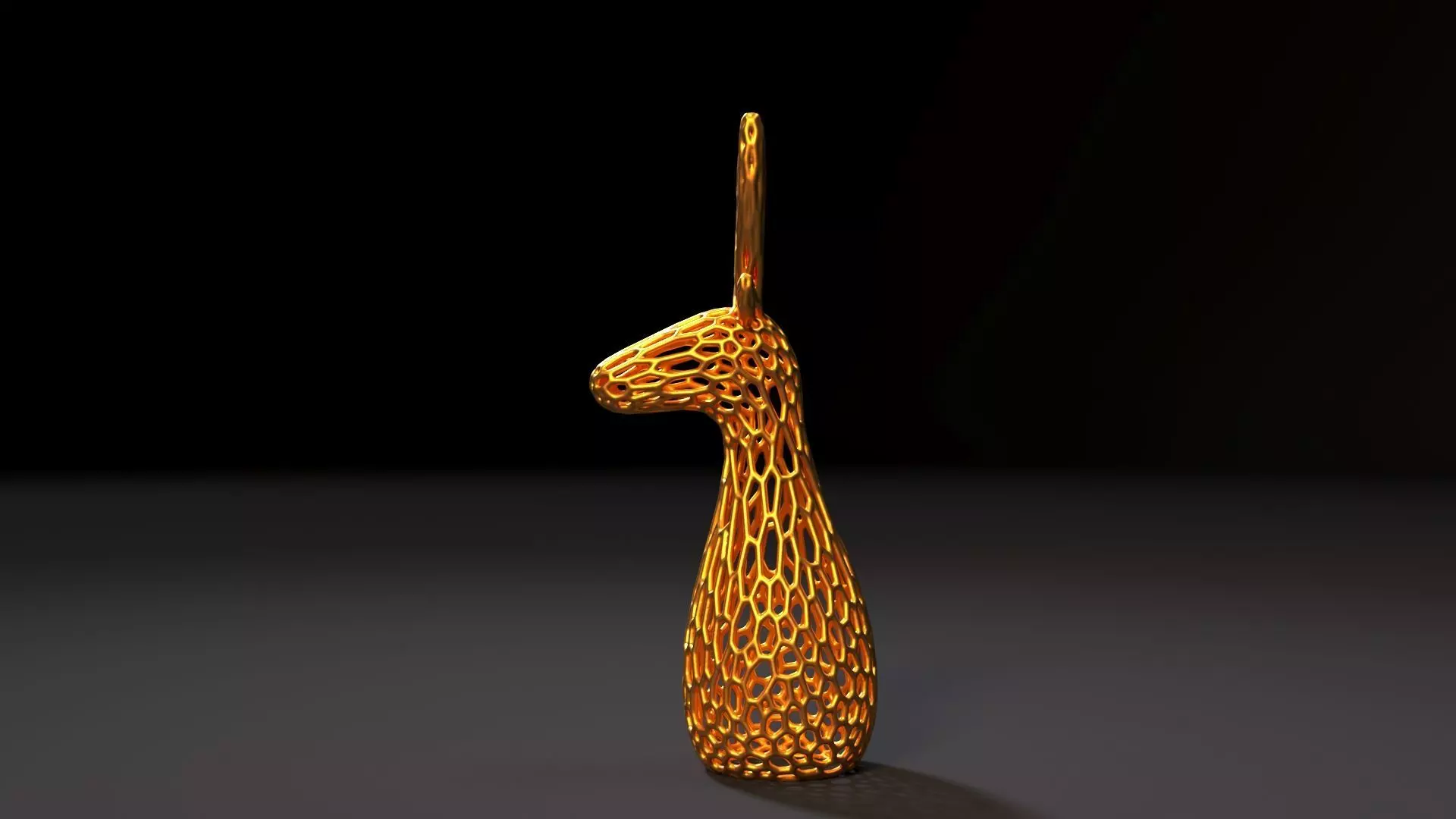 Christmas reindeer Voronoi 3D print model_1