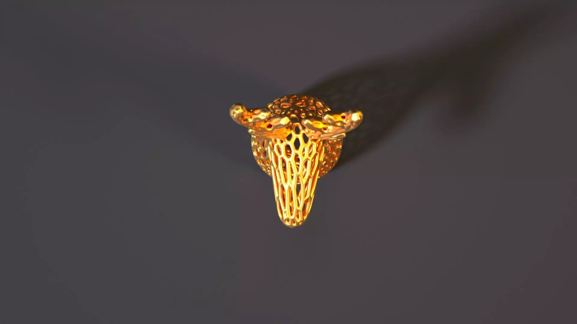 Christmas reindeer Voronoi 3D print model_8