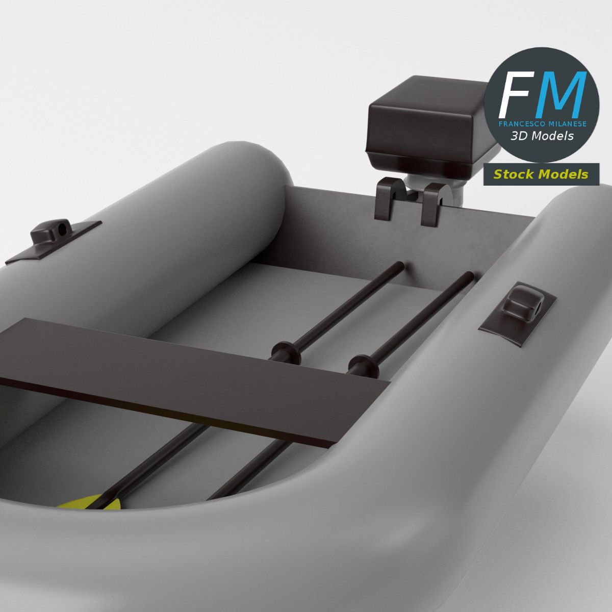 Inflatable boat base mesh 3D model_5