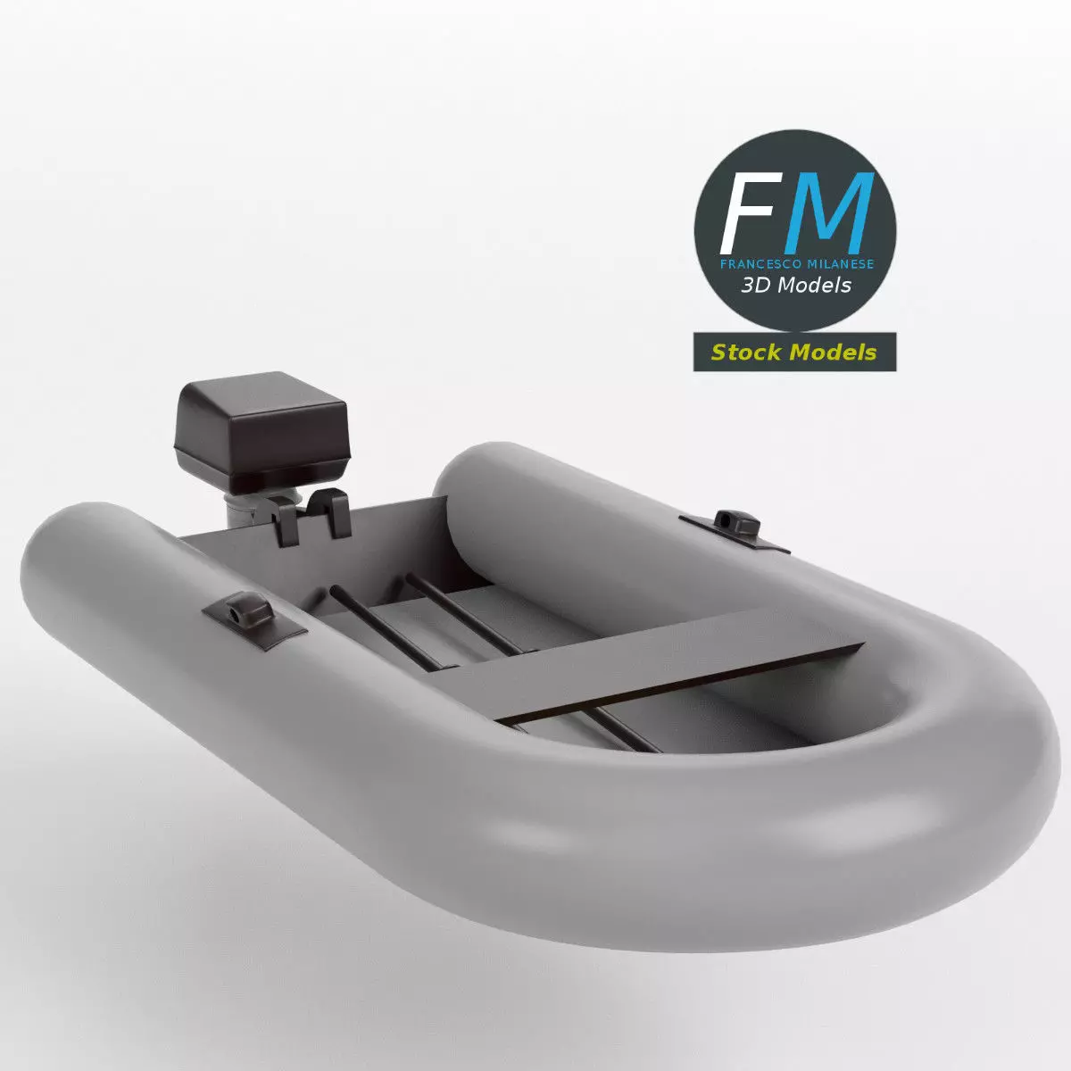 Inflatable boat base mesh 3D model_0