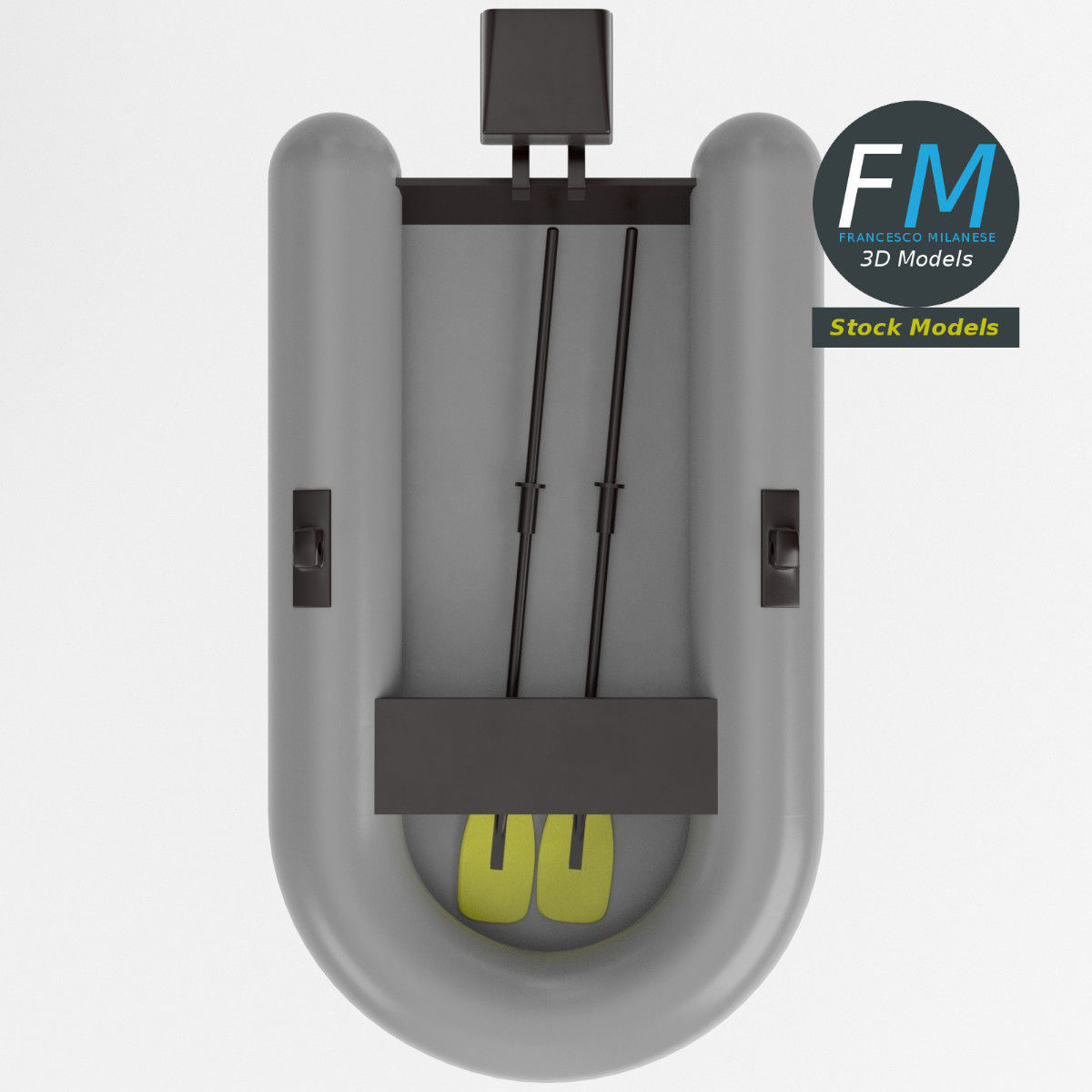 Inflatable boat base mesh 3D model_6