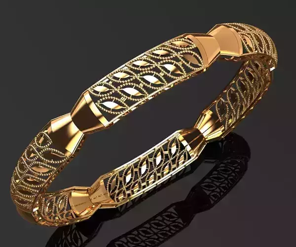 1273 Marquise Filigree Segment Bangle 10gm