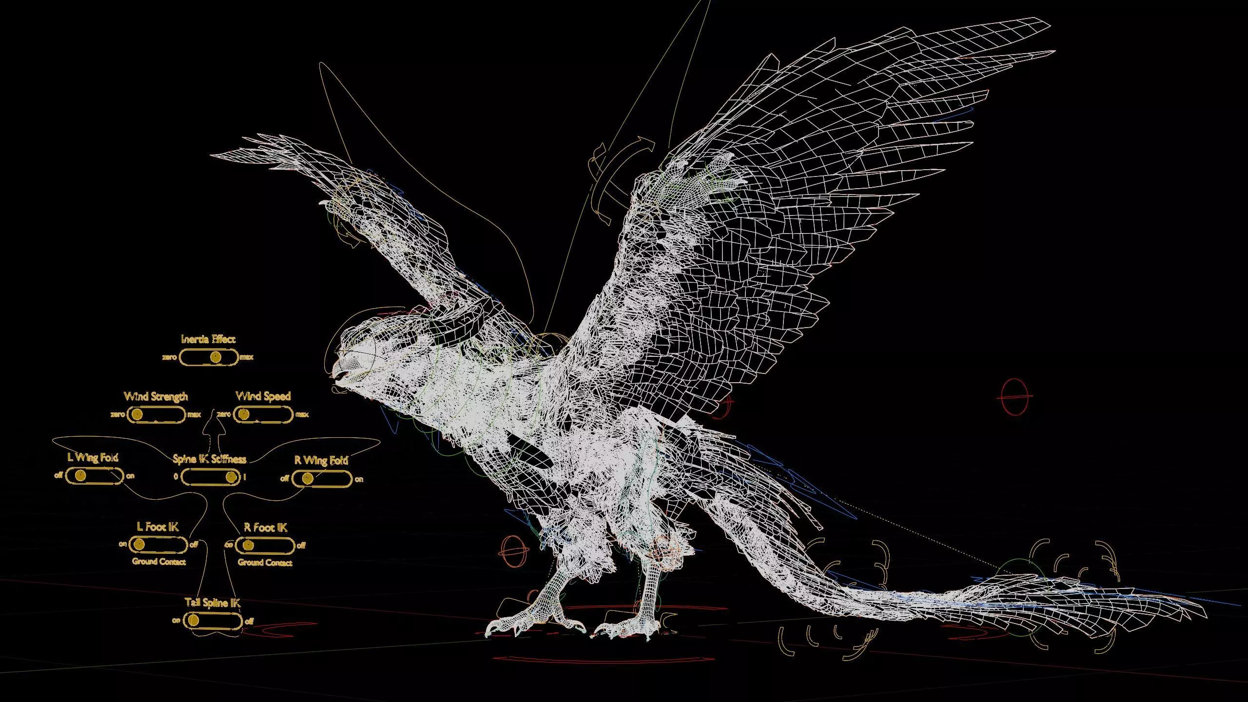 Phoenix  Low-poly 3D model_30