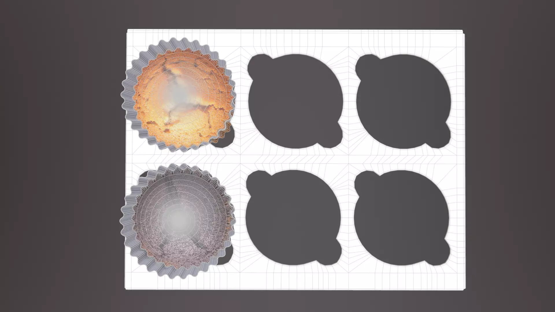 Cupcake with cupcake holder 3D Molder Low-poly 3D model_6