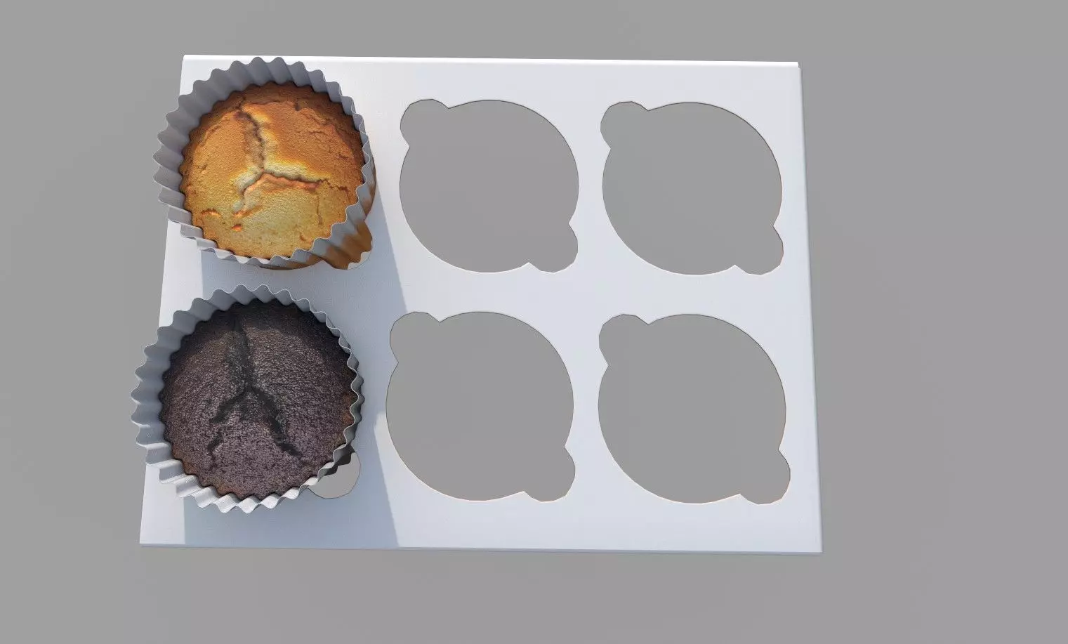 Cupcake with cupcake holder 3D Molder Low-poly 3D model_2