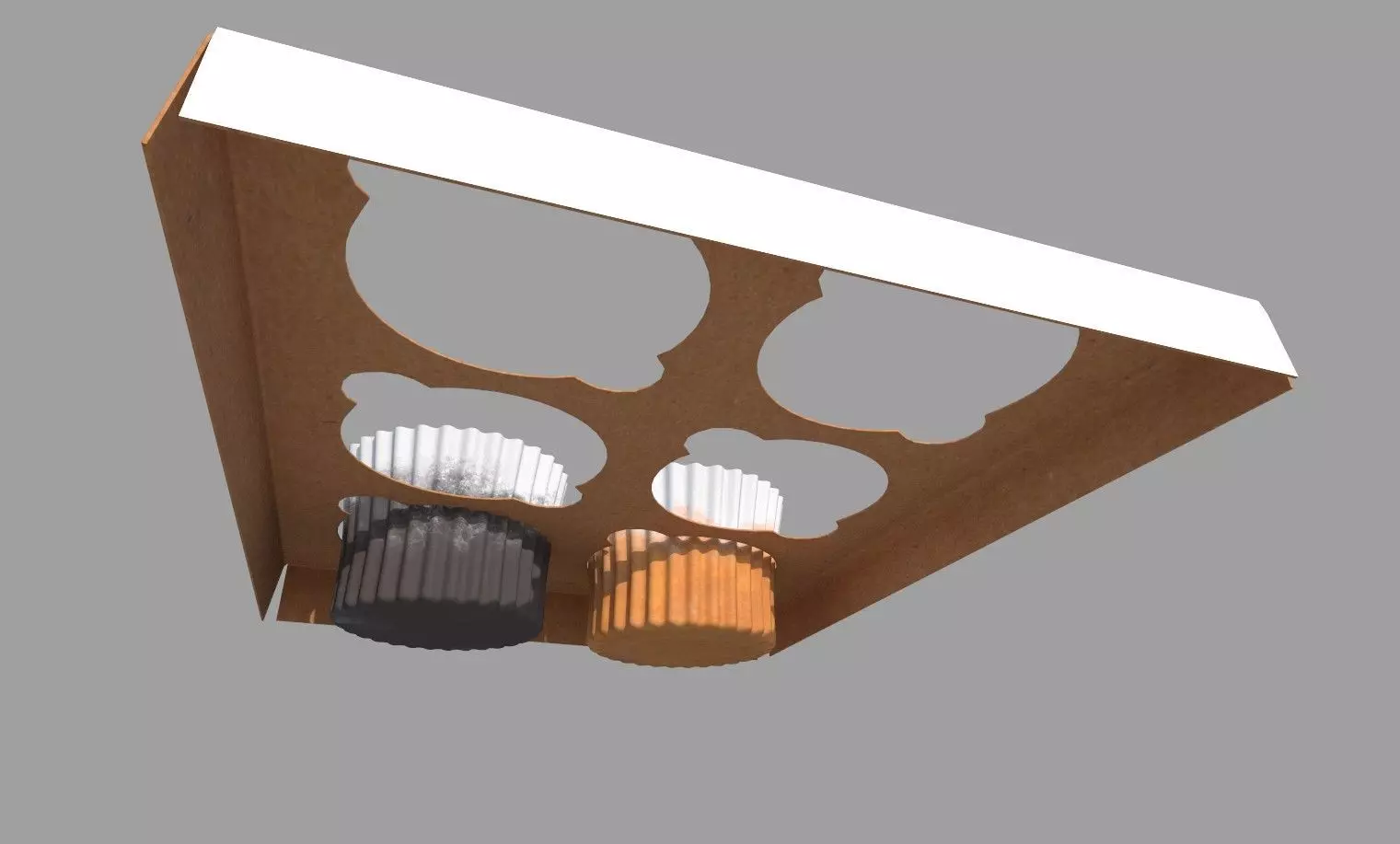 Cupcake with cupcake holder 3D Molder Low-poly 3D model_4