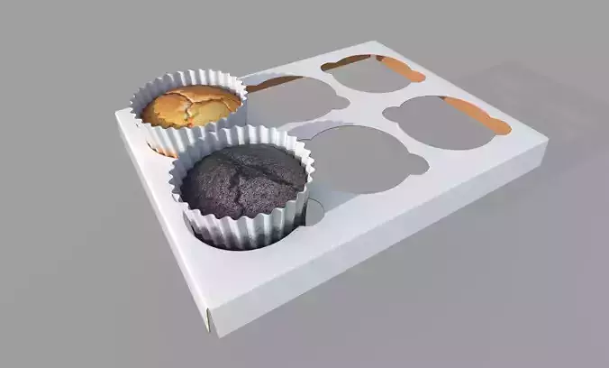 Cupcake with cupcake holder 3D Molder