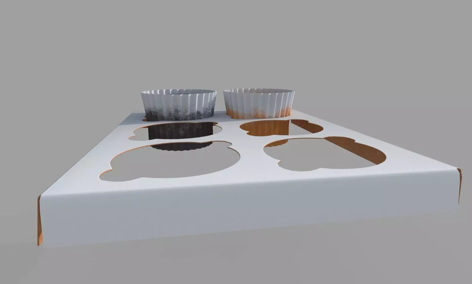 Cupcake with cupcake holder 3D Molder Low-poly 3D model_3