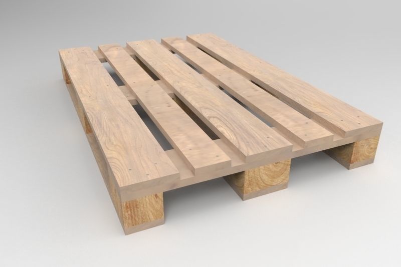 Pallet 1200 x 800 mm 3D model_1