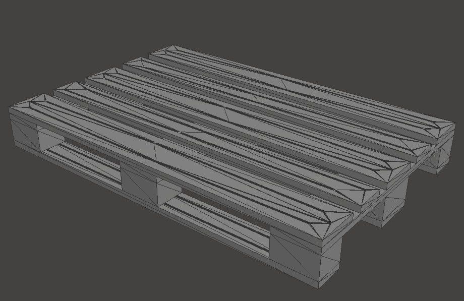 Pallet 1200 x 800 mm 3D model_2