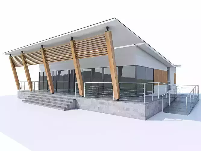 Small Office Building 01 Low-poly 3D model