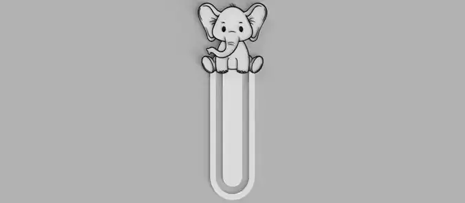 Baby Elephant Bookmark